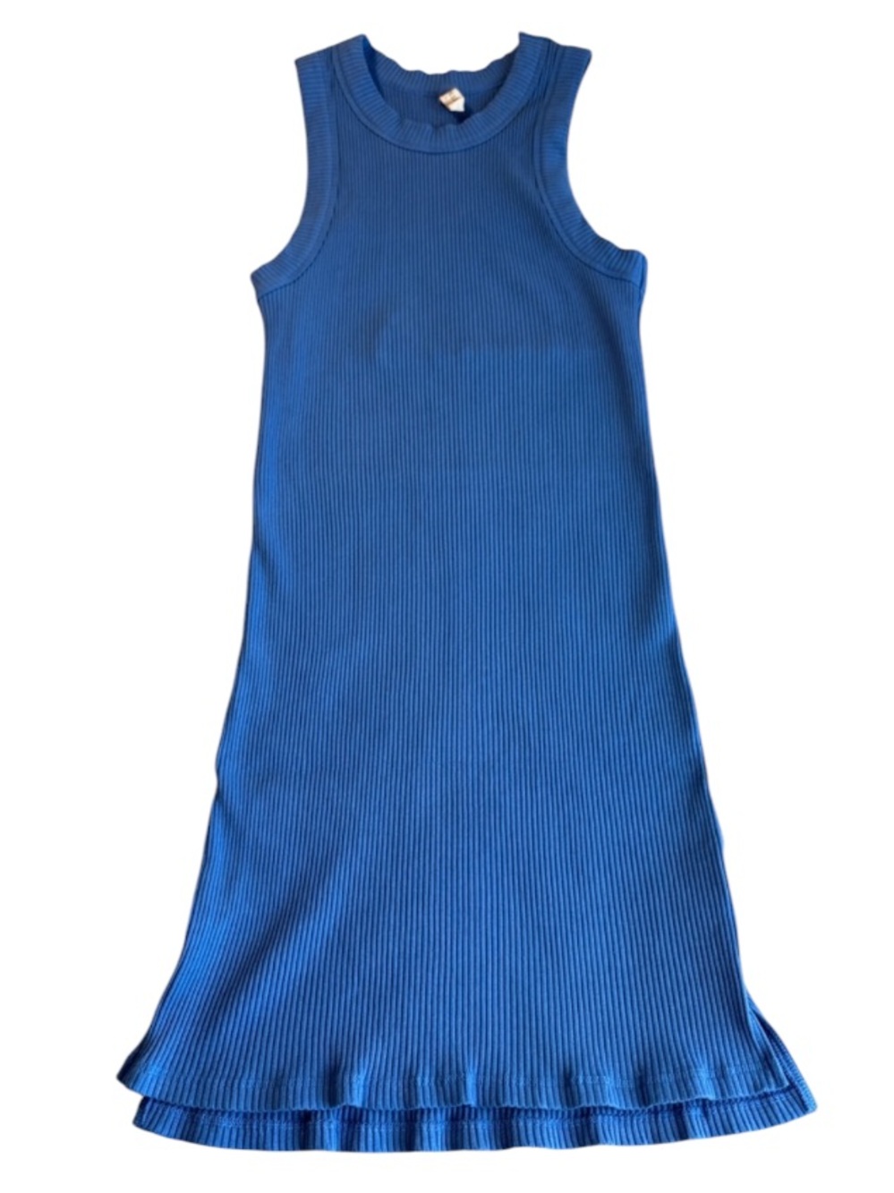 Spell Blue Ribbed Sleeveless Midi Dress Size Large